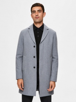 Hagen Wool Coat Grey Melange